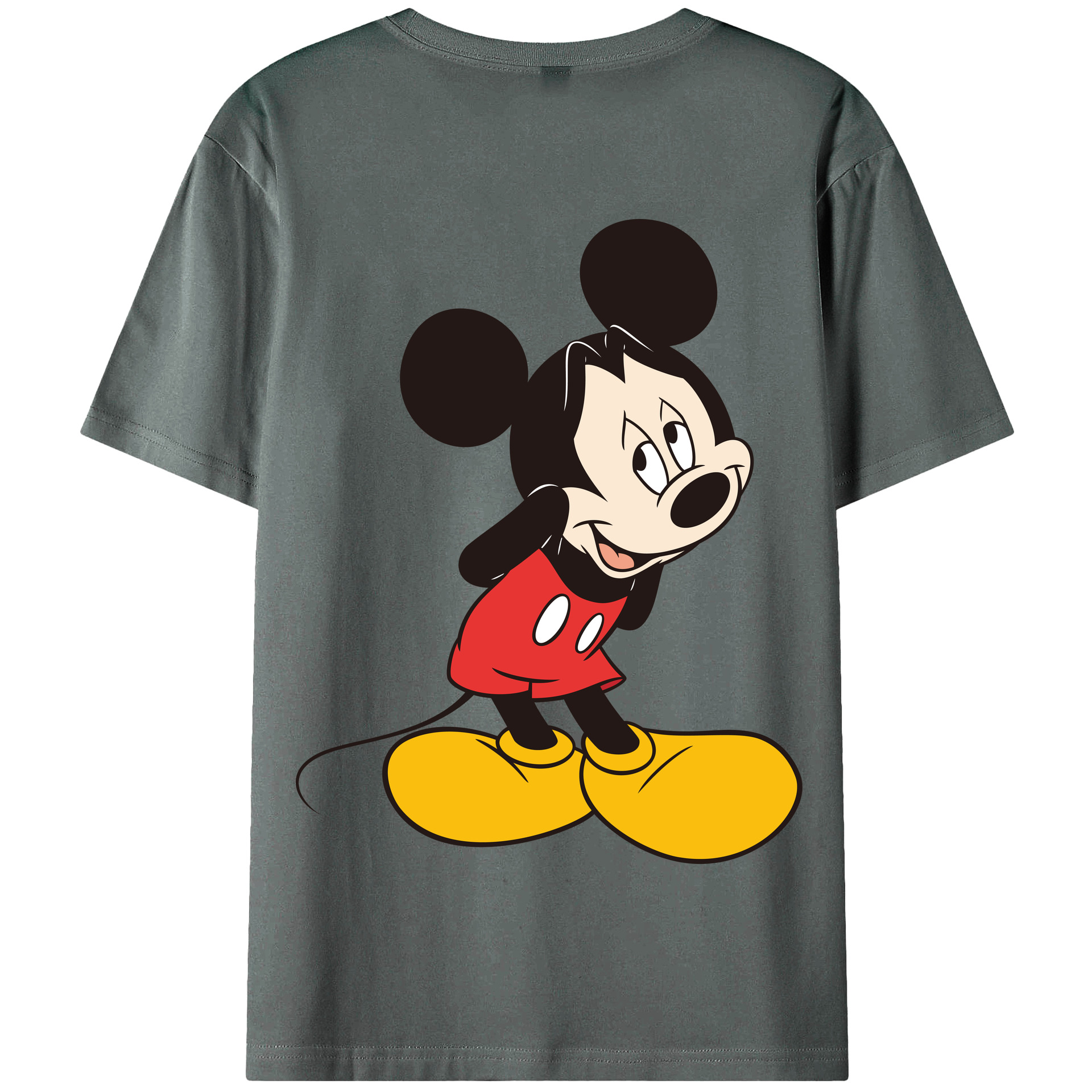 （画像用） ミッキーマウス Mickey Mouse 綿100％半袖Tシャツ（背面プリント）